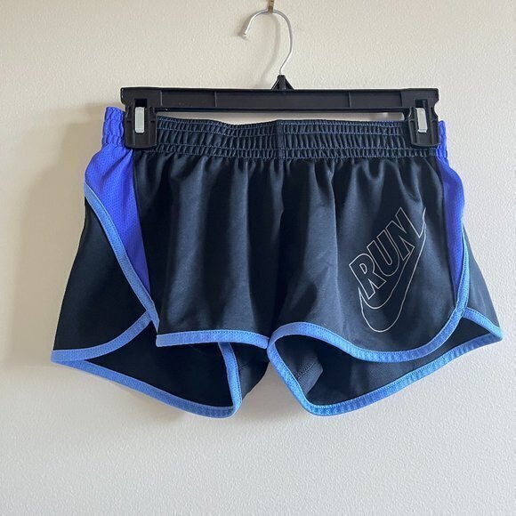 Nike Dri-Fit Run Running Shorts Black Blue 827133-010 Womens Size XS Athletic‎ - Picture 1 of 6